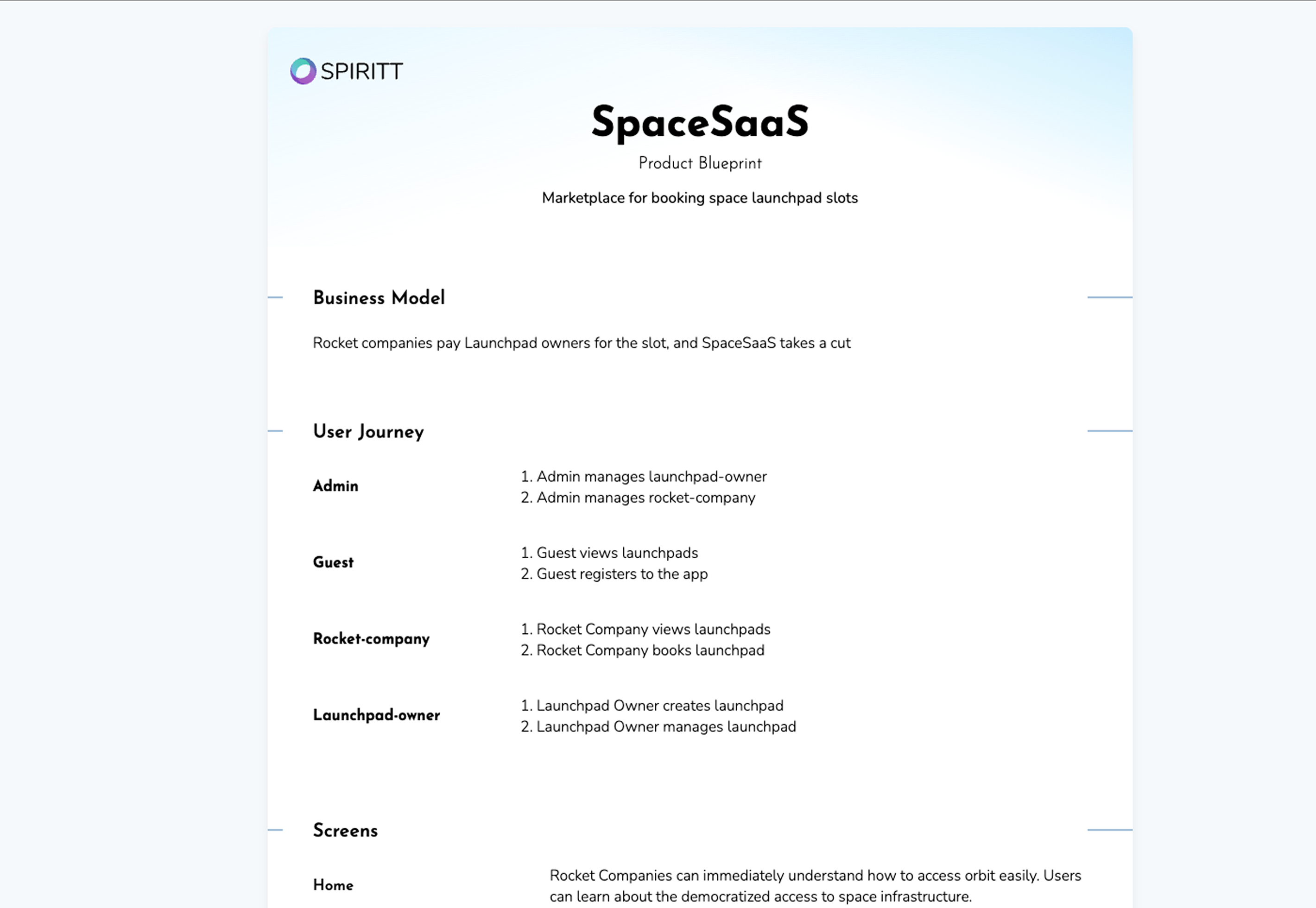 Product Blueprint