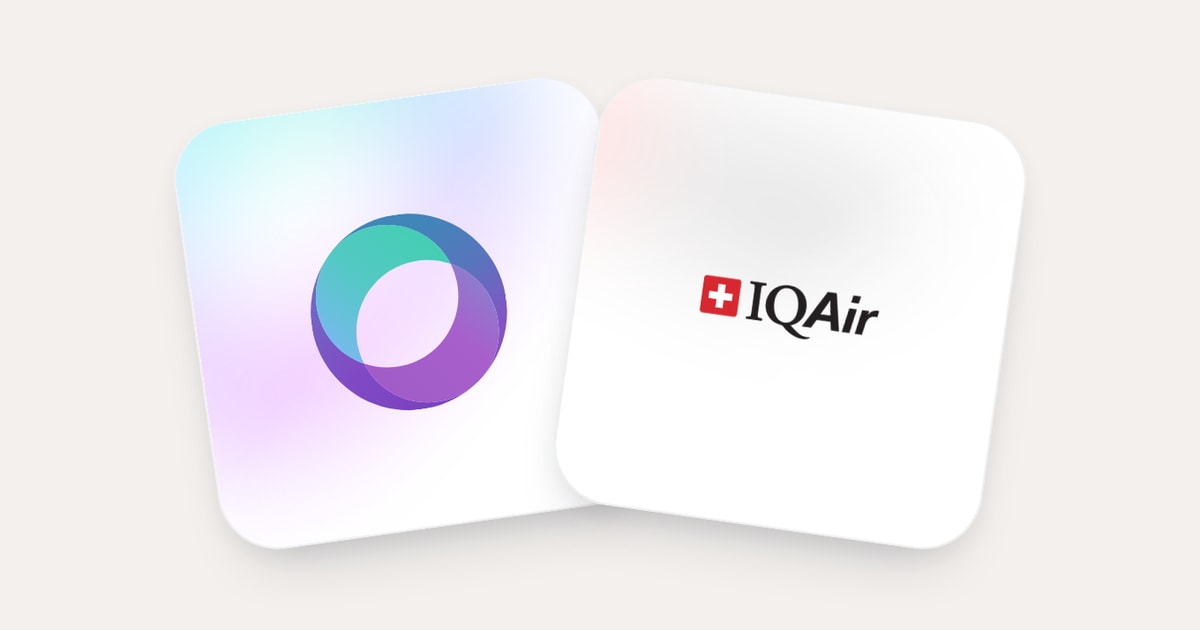 SPIRITT connected to IQAir AirVisual